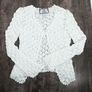 Tiara International crochet cardigan sweater